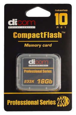 Карты памяти - Dicom Professional CompactFlash 16Gb 233x