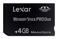 Карты памяти - Lexar Memory Stick Pro Duo 4GB
