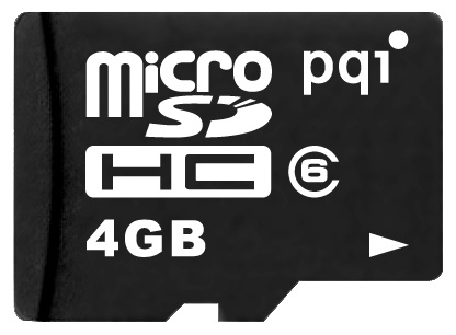 Карты памяти - PQI microSDHC 4Gb Class 6