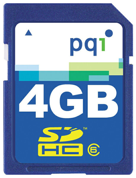 Карты памяти - PQI SDHC 4Gb Class 6