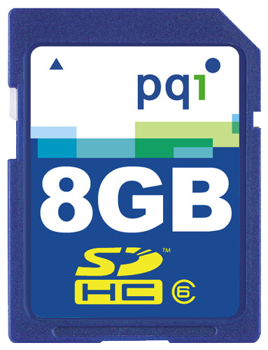 Карты памяти - PQI SDHC 8Gb Class 6