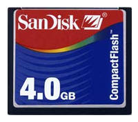 Карты памяти - Sandisk 4GB CompactFlash Card