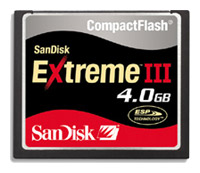 Карты памяти - Sandisk 4GB Extreme III CompactFlash