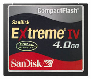 Карты памяти - Sandisk 4GB Extreme IV CompactFlash