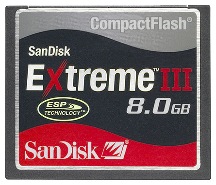Карты памяти - Sandisk 8GB Extreme III CompactFlash