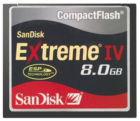 Карты памяти - Sandisk 8GB Extreme IV CompactFlash