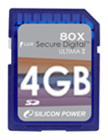 Карты памяти - Silicon Power Secure Digital Ultima II 4Gb 80X