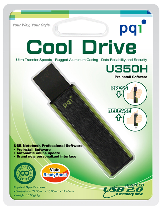 USB Flash drive - PQI Cool Drive U350H 2Gb
